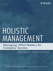 Cover of: Holistic Management by William F. Christopher