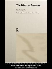 Cover of: The Triads as Business by Yiu-Kong Chu, Yiu-Kong Chu