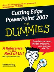 Cover of: Cutting Edge PowerPoint 2007 For Dummies by Geetesh Bajaj, Geetesh Bajaj