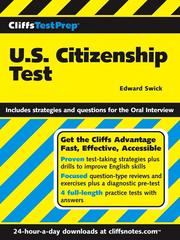 Cover of: CliffsTestPrep U.S. Citizenship Test by Edward Swick