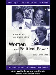 Cover of: Women and Political Power by Ruth Henig, Ruth Henig