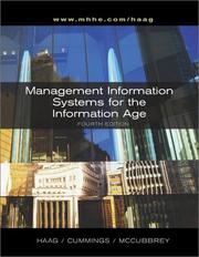 Cover of: Management Information Systems for the Information Age by Stephen Haag, Maeve Cummings, Donald J. McCubbrey