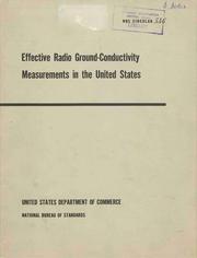 Cover of: Effective radio ground-conductivity measurements in the United States