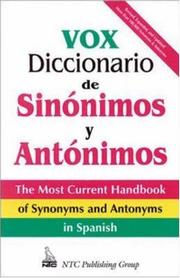 Cover of: Vox diccionario de sinónimos y antónimos. by 