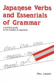 Cover of: Japanese verbs and essentials of grammar