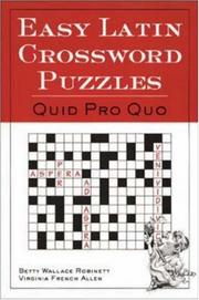 Cover of: Easy Latin Crossword Puzzles by Wallace
