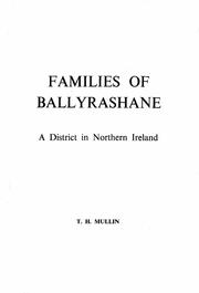 Cover of: Families of Ballyrashane: a district in Northern Ireland