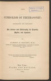 Cover of: The symbolism of Freemasonry