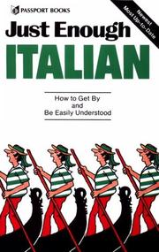 Cover of: Just Enough Italian by D.L. Ellis