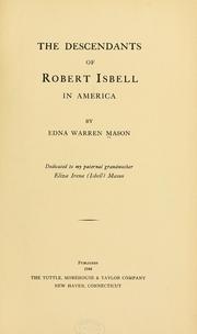 Cover of: The descendants of Robert Isbell in America