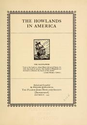Cover of: The Howlands in America