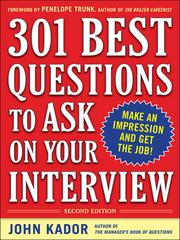 Cover of: 301 Best Questions to Ask on Your Interview