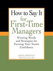 Cover of: How to Say It for First-Time Managers by 