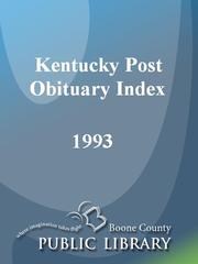 Cover of: Kentucky Post Obituary Index, 1993 by 
