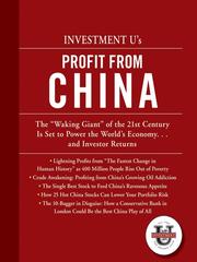 Cover of Investment University's Profit from China by Alexander Green
