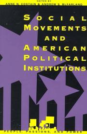 Cover of: Social movements and American political institutions