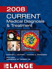 Cover of: Current Medical Diagnosis & Treatment 2008 | 