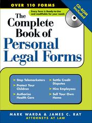 Cover of: The Complete Book of Personal Legal Forms by 