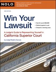 Cover of: Win Your Lawsuit by 