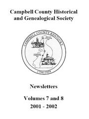 Cover of: Campbell County Historical and Genealogical Society Newsletters, vol. 7-8