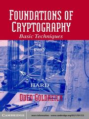 Cover of: Foundations of Cryptography, Volume 1