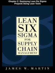 Cover of: Deploying Lean Six Sigma Projects Using Lean Tools by James Martin