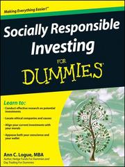 Cover of: Socially Responsible Investing For Dummies® | 