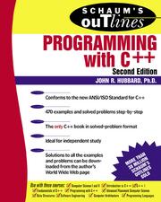 Programming with C++ by John R Hubbard