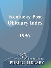 Cover of: Kentucky Post Obituary Index, 1996 by 