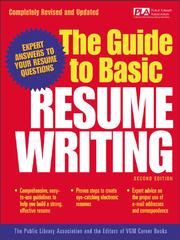 Cover of: The Guide to Basic Resume Writing