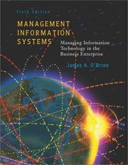 Cover of: Management Information Systems by James A. O'Brien, James A. O'Brien