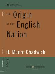 Cover of The Origin of the English Nation