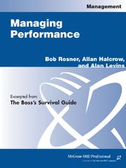 Cover of: Managing Performance