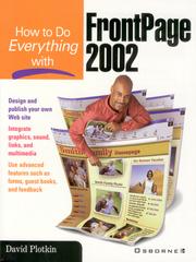 Cover of: How to Do Everything with FrontPage 2002