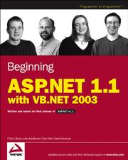 Cover of: Beginning ASP.NET 1.1 with VB.NET 2003 by 