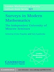 Cover of: Surveys in Modern Mathematics