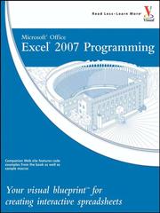 Cover of: Microsoft® Office Excel® 2007 Programming