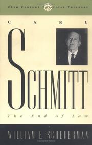 Cover of: Carl Schmitt | William E. Scheuerman