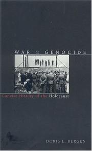 Cover of: War and Genocide by Doris Bergen