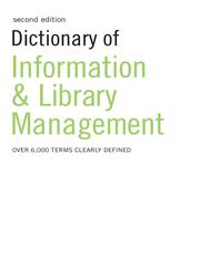 Cover of: Dictionary of Information and Library Management by 