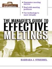 Cover of: Manager's Guide to Effective Meetings