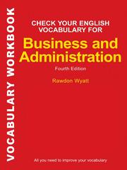 Cover of: Check Your English Vocabulary for Business and Administration