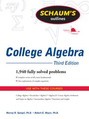 Cover of: College Algebra by 