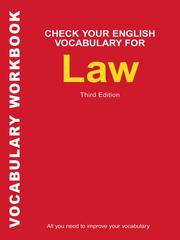 Cover of: Check Your English Vocabulary for Law