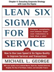 Cover of Executing Coroporate Strategy With Lean Six Sigma by Michael George