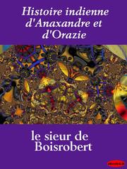Cover of: Histoire indienne d'Anaxandre et d'Orazie