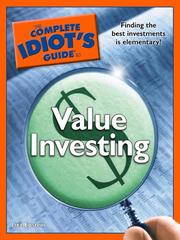 Cover of The Complete Idiot's Guide to Value Investing by Lita Epstein