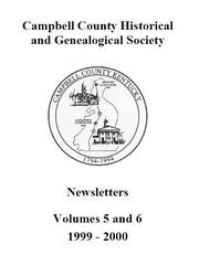 Cover of: Campbell County Historical and Genealogical Society Newsletters, vol. 5-6 by 