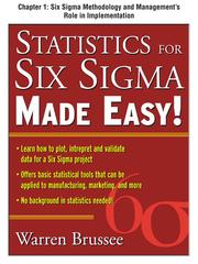 Cover of: Six Sigma Methodology and Management's Role in Implementation