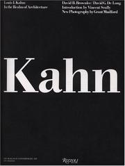 Cover of: Louis I. Kahn by David B. Brownlee, David G. De Long